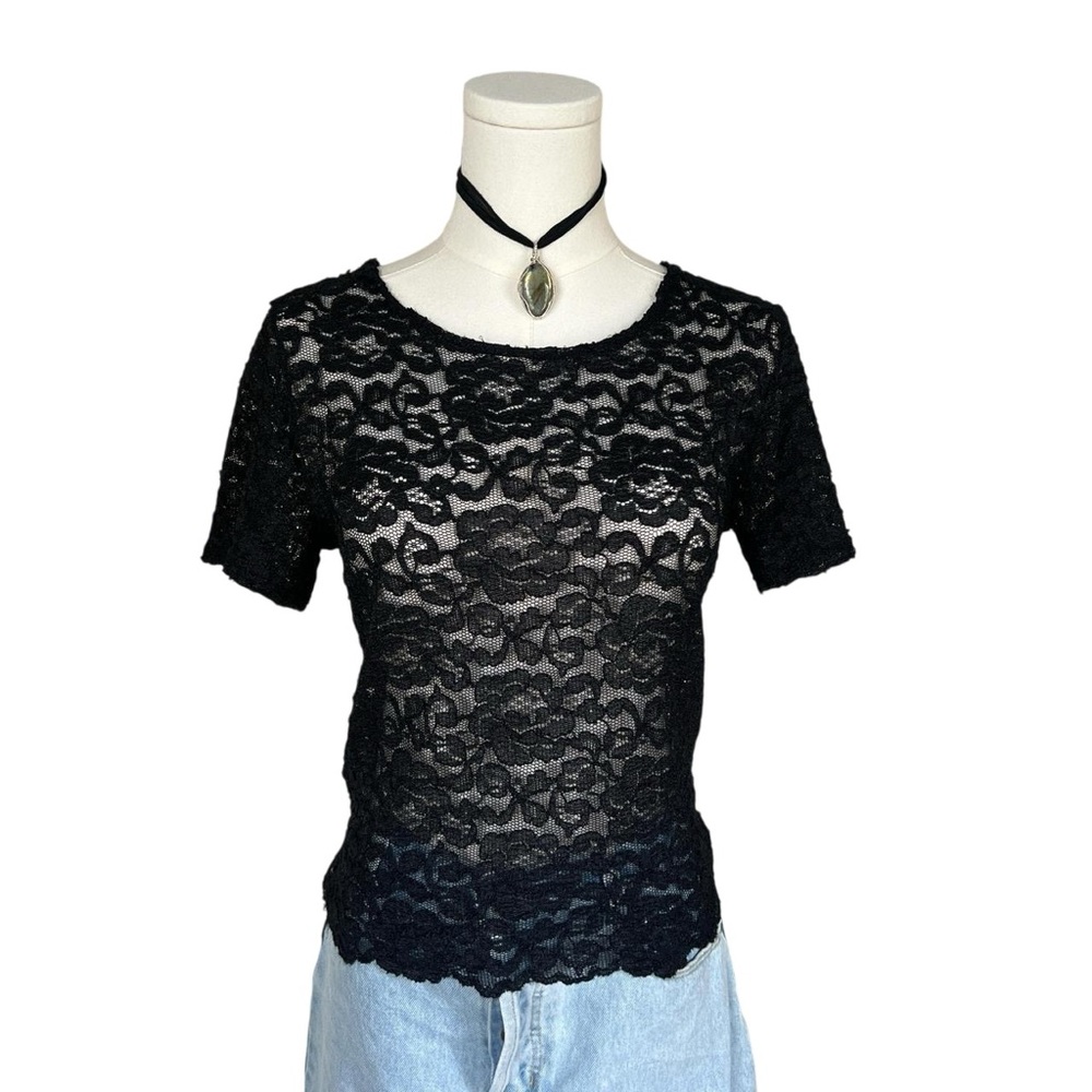 Elegant Black Lace Top
